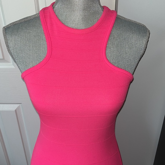 New Sexy Hot Pink Bodycon Dress Small - Picture 2 of 7